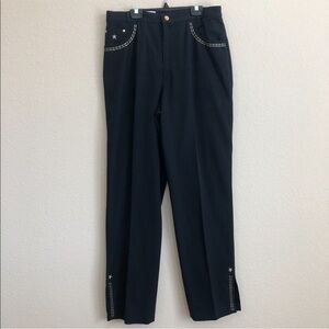 Lucia Black Jeans With Gold Stitching & Stars